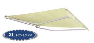 3.5m Half Cassette Electric Awning, Ivory (4.0m Projection)